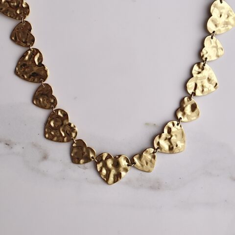 Cuori Necklace in Gold